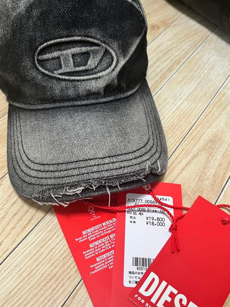 DIESEL メンズ ベースボールキャップ C-SEYMON-BLACK