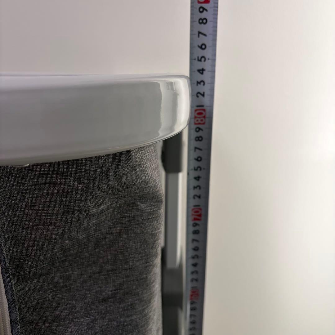 蚊帳付きベビーベッド　グレー　添い寝可能