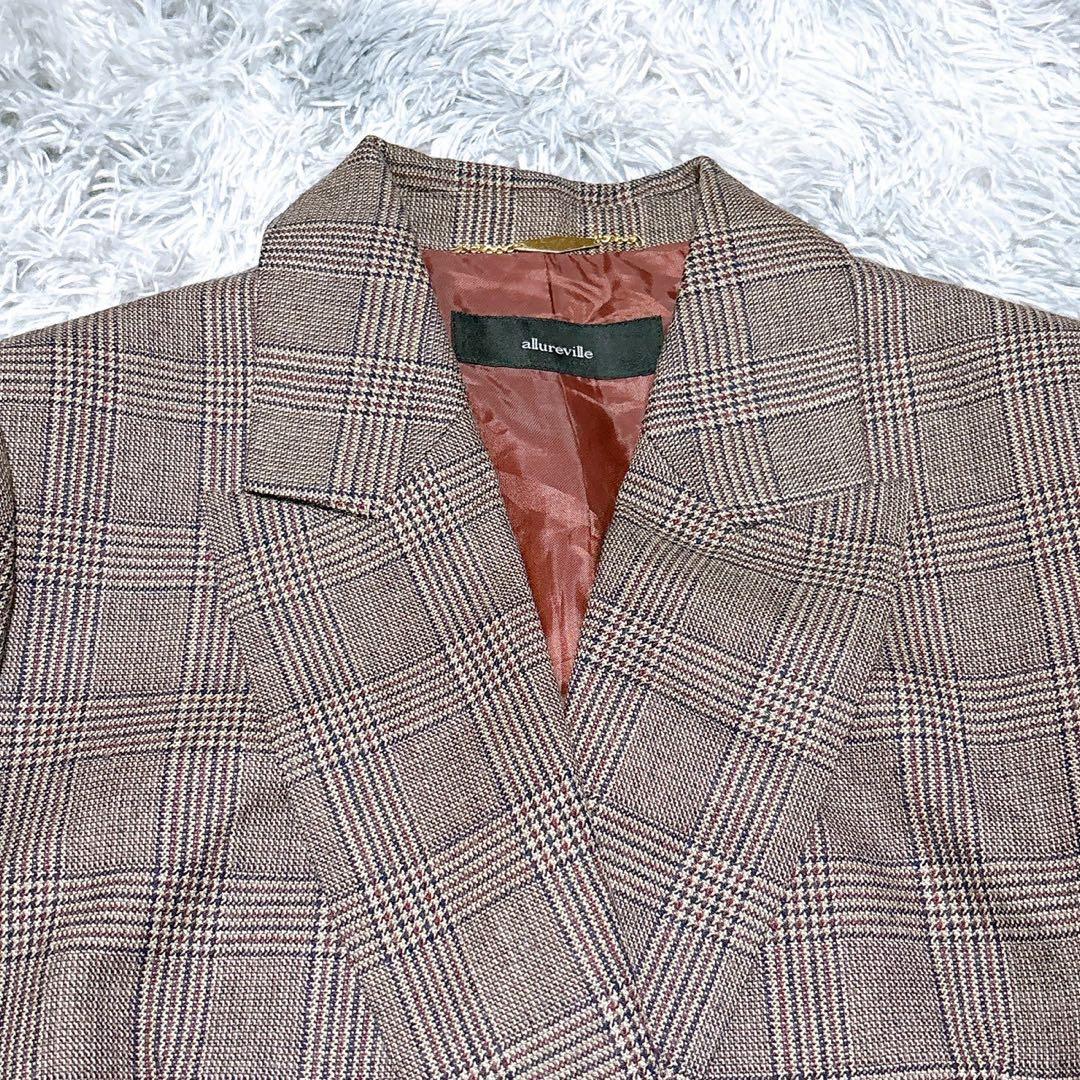 allureville ダブルブレスト テーラードジャケット (1) ブラウン系