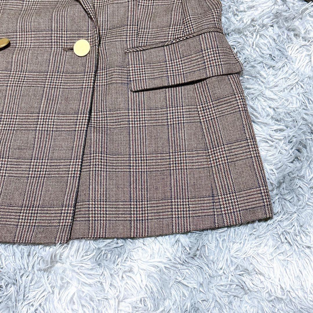 allureville ダブルブレスト テーラードジャケット (1) ブラウン系