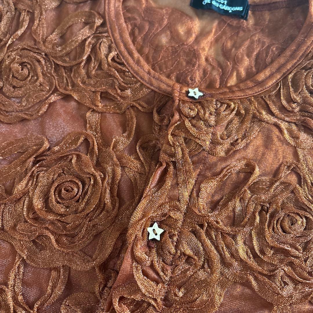 COMME des GARÇONS ローズ柄長袖カーディガン