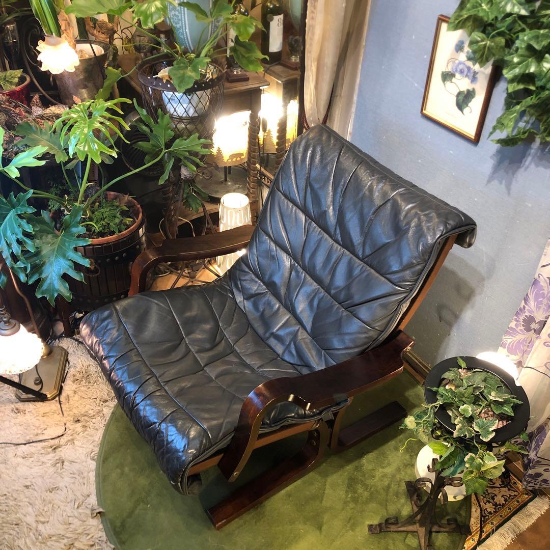 Sale ヴィンテージ 富士ファニチャー　本革　曲げ木ソファ