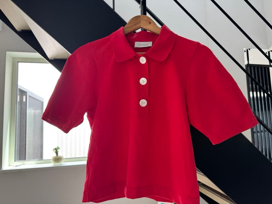 ADAM ET ROPE' アダムエロペ コクーンスリーブポロシャツ