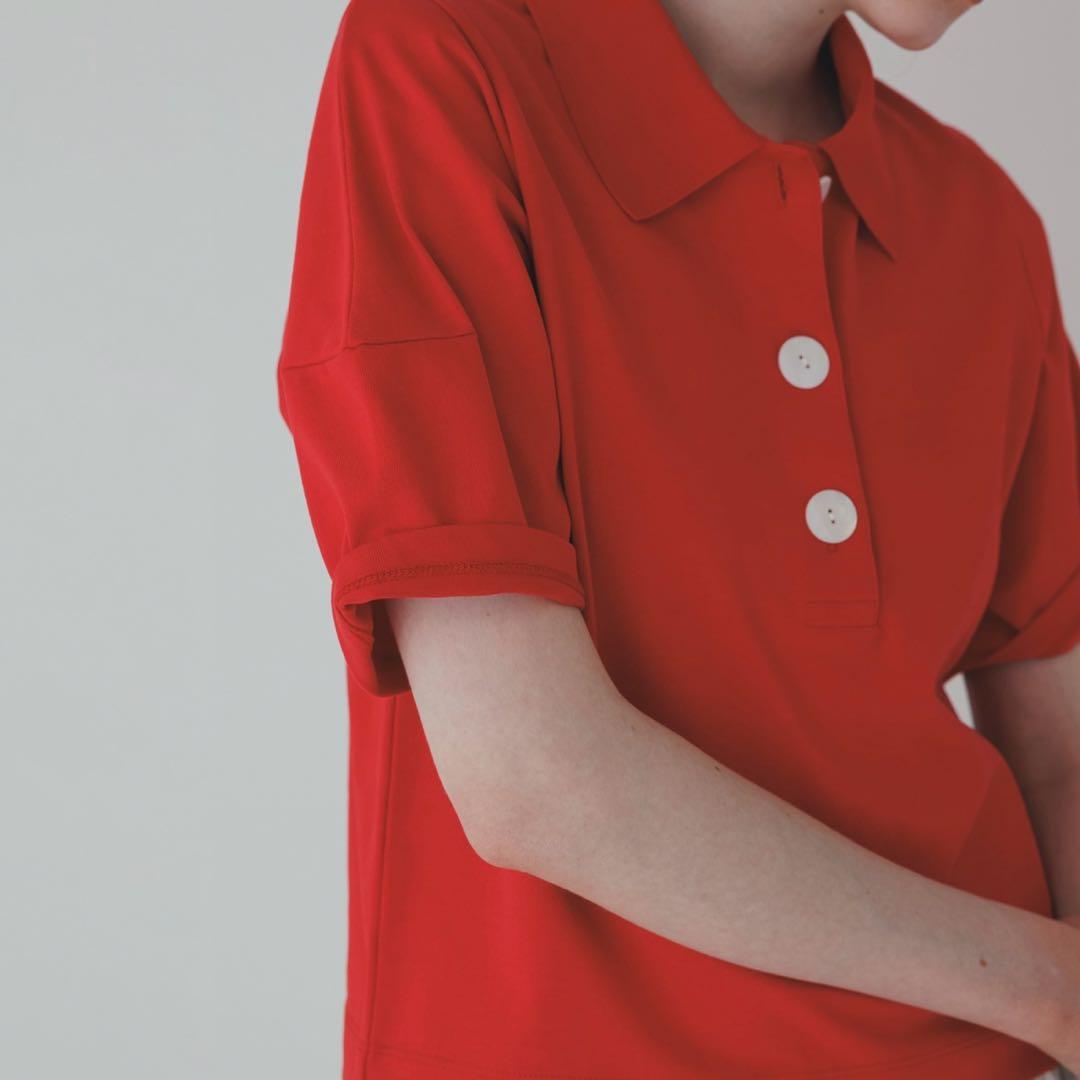 ADAM ET ROPE' アダムエロペ コクーンスリーブポロシャツ