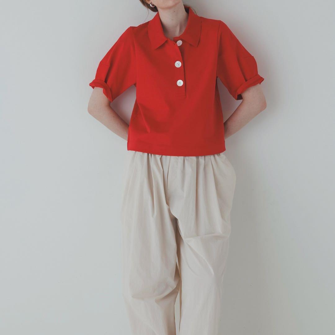 ADAM ET ROPE' アダムエロペ コクーンスリーブポロシャツ