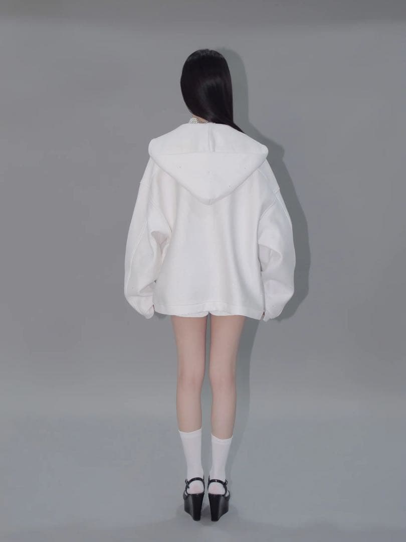 andwang kirakira zip upパーカー