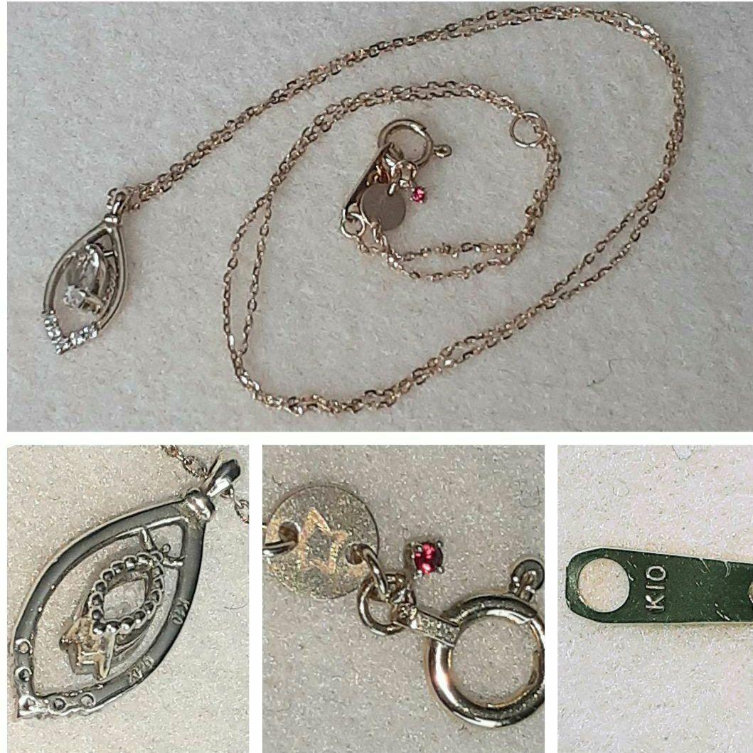 フェスタリア　k10　YG トパーズ　ダイヤモンド　ネックレス　星の王子さま