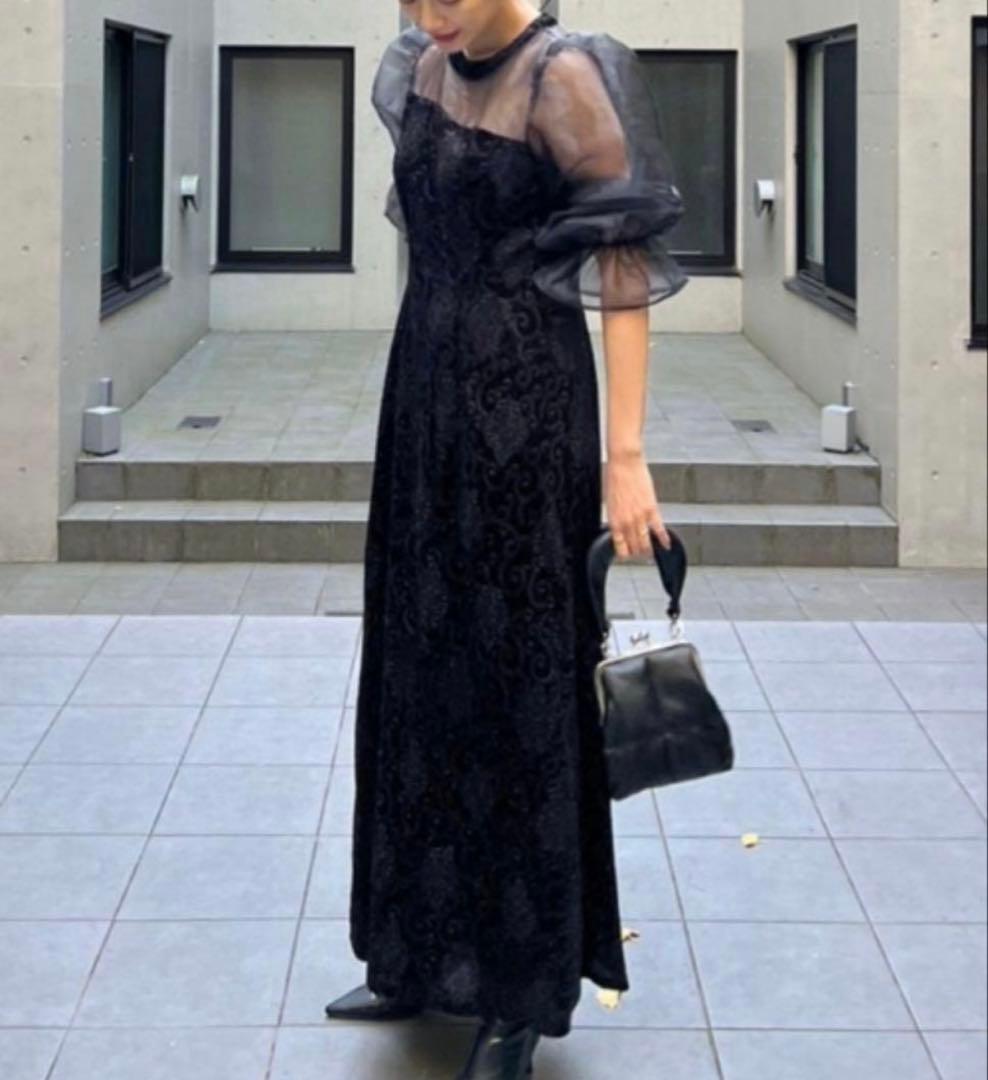 AMAIL オケージョンドレス　黒　ベロア