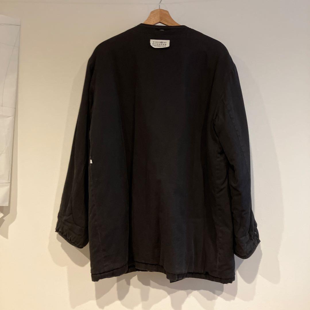 ブラック ノーカラージャケット　マルジェラ