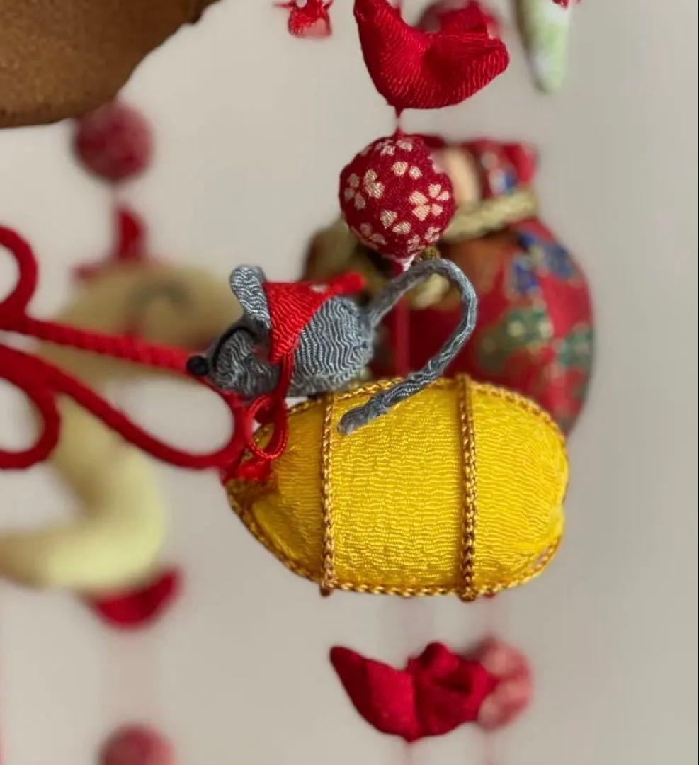 十二支の吊るし雛(木目込みまり　梅)