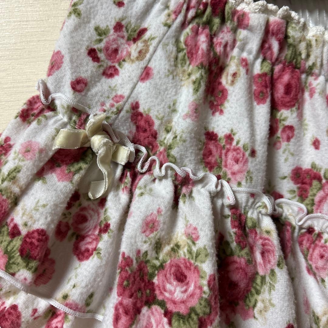 LI Z LISA フラワープリント フリルミニスカート