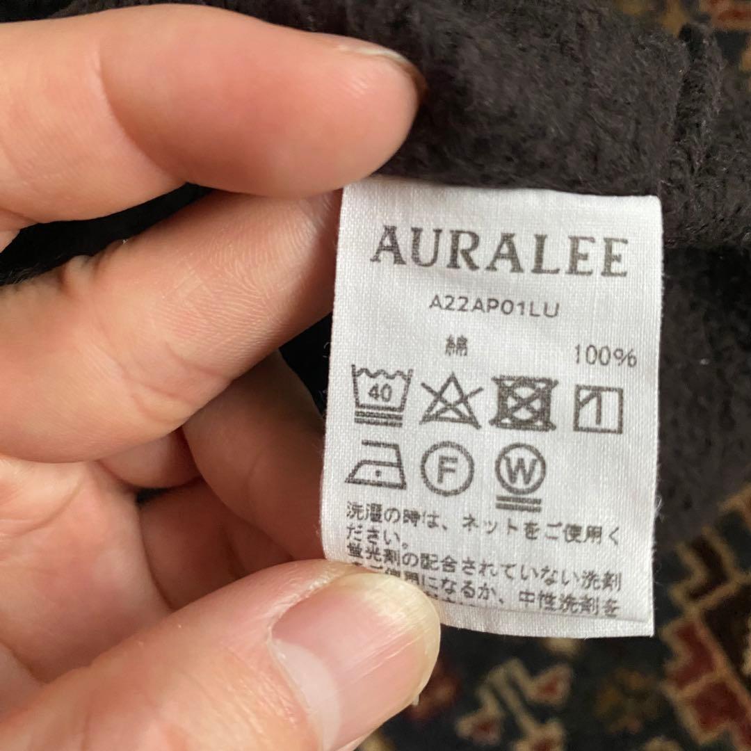 auralee フラッフィー スウェット プルオーバー　ブラウン