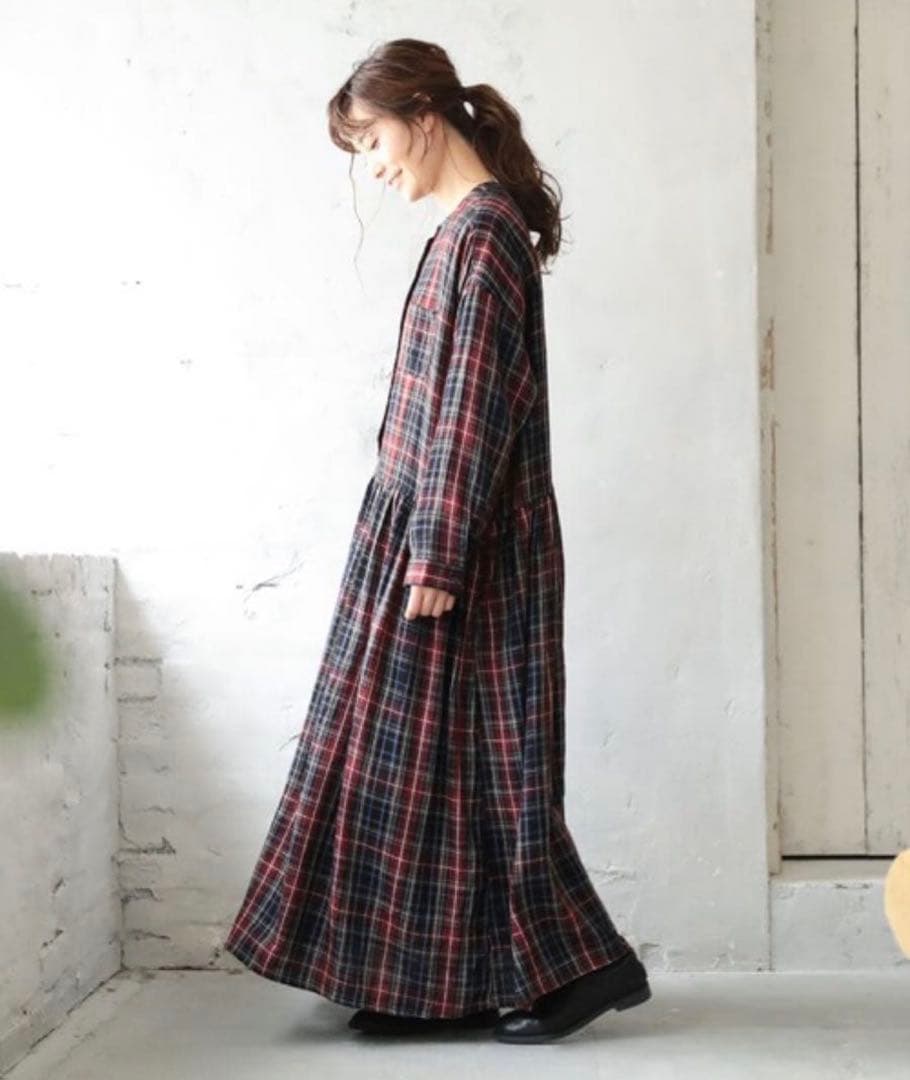 soulberryワンピース 着るだけで映えるタータンチェックのワンピース M