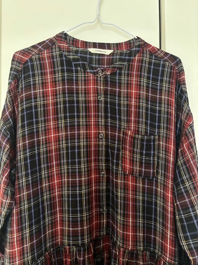 soulberryワンピース 着るだけで映えるタータンチェックのワンピース M