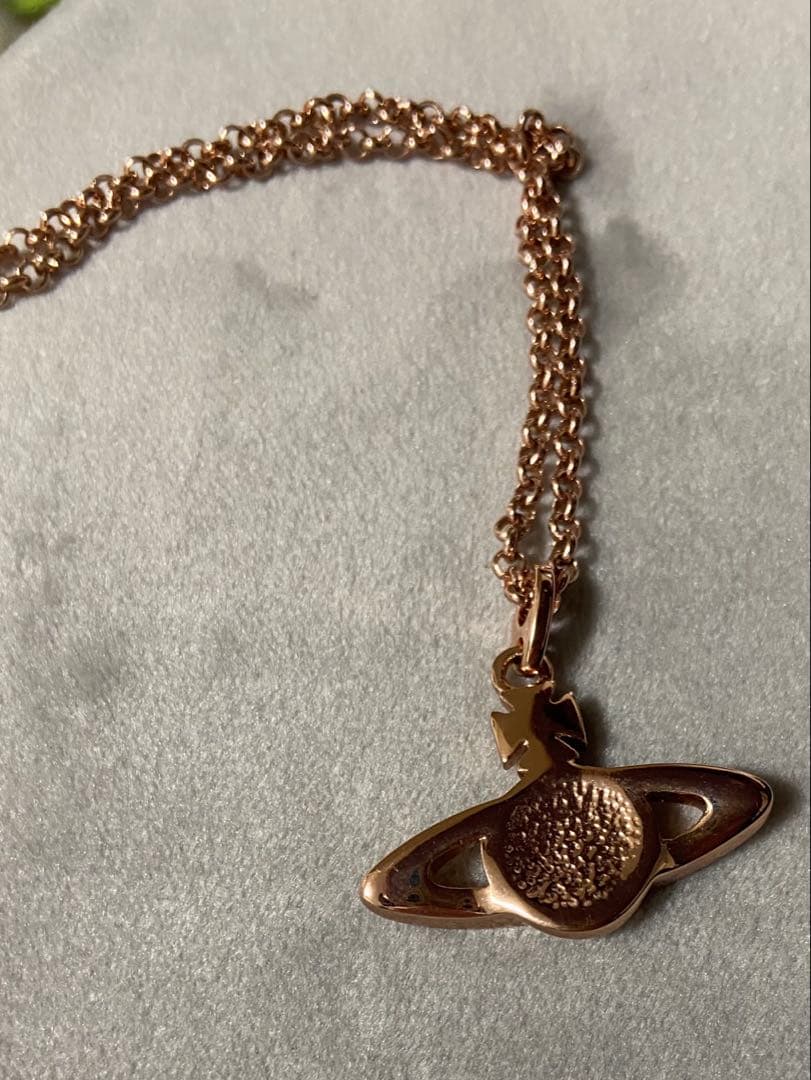 土星モチーフ ネックレス ローズゴールド