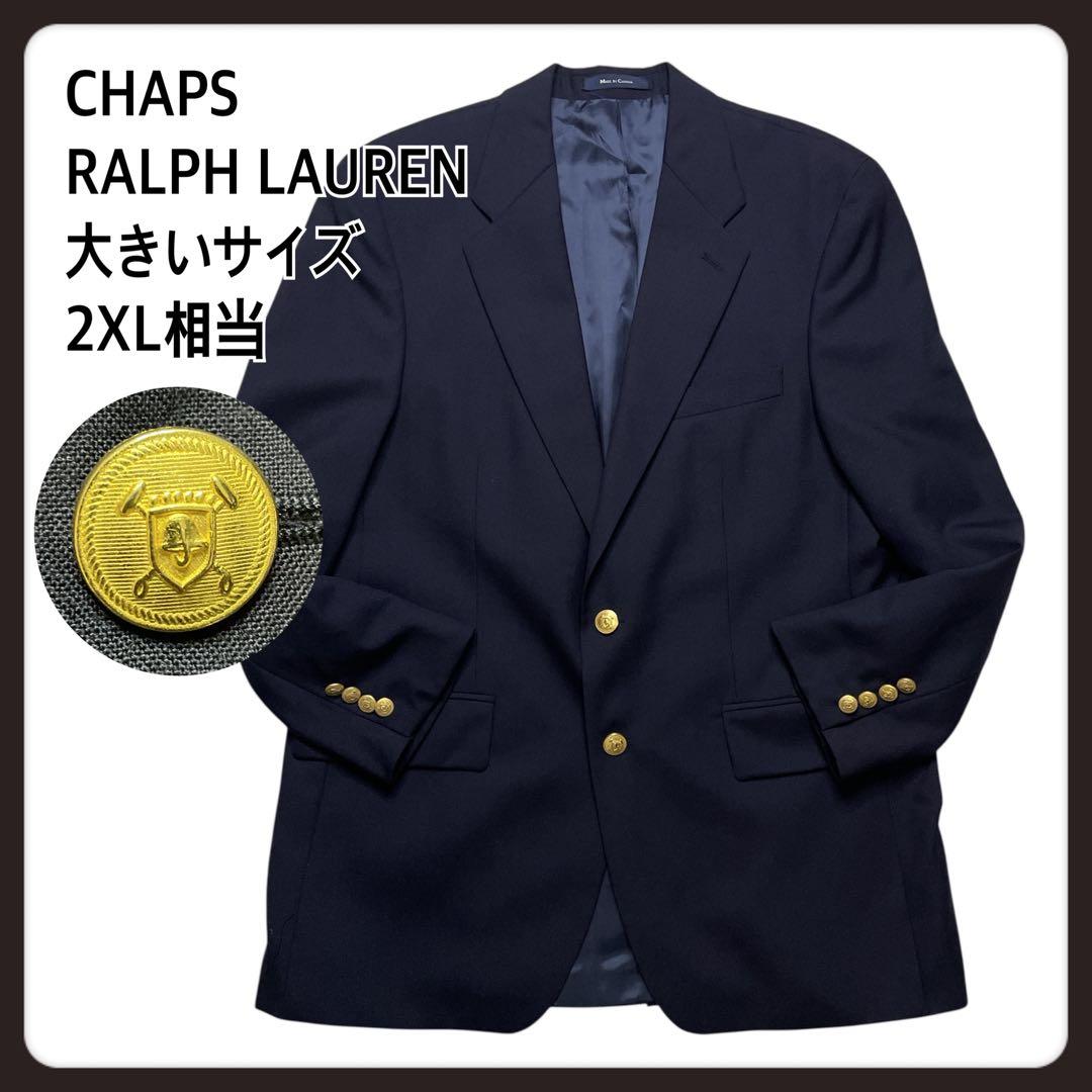大きいサイズ　2XL相当　CHAPS RALPH LAUREN 紺ブレ　金ボタン