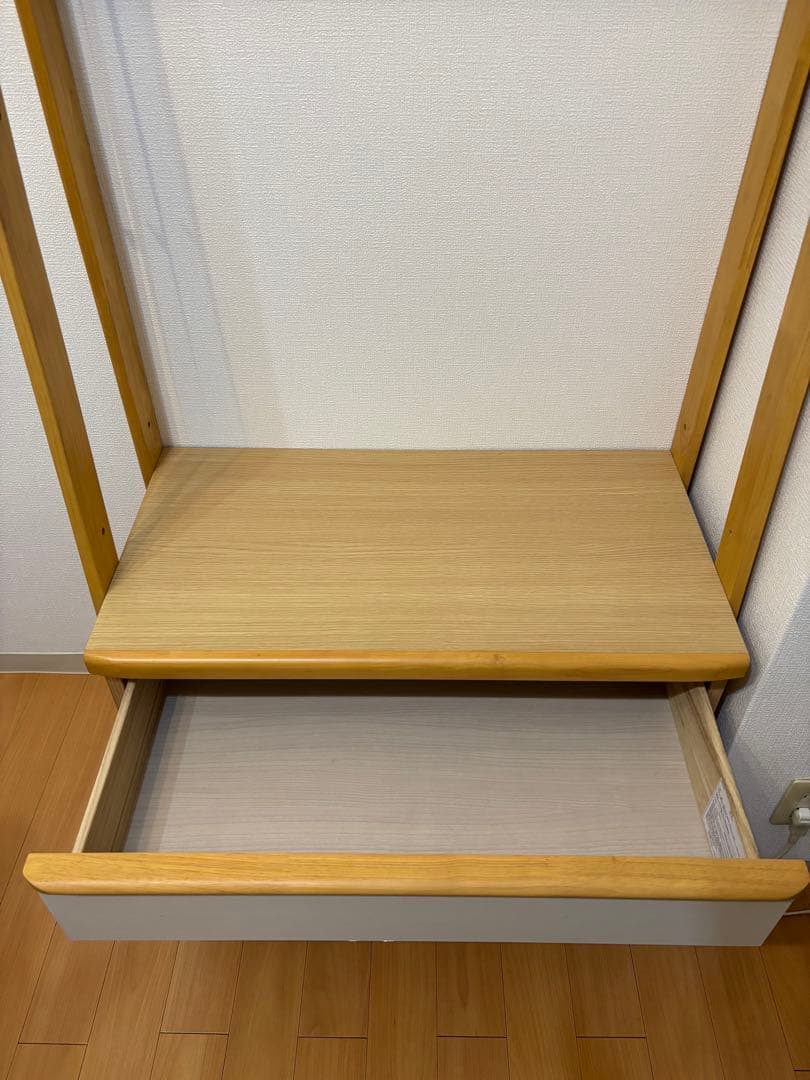 【エリー】ニトリ　ハンガーラック　ワードローブ　二段収納