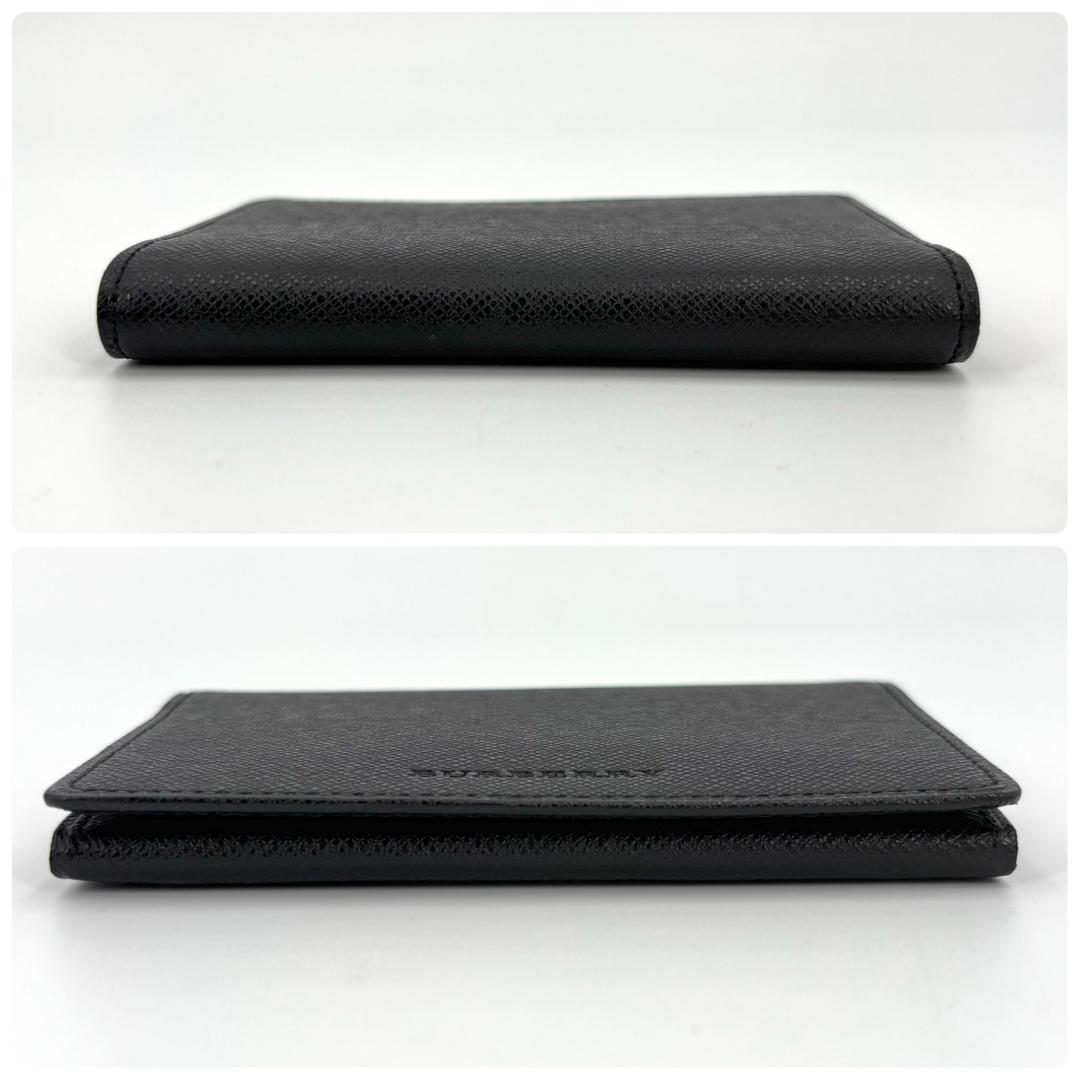 未使用級 BURBERRY バーバリー カードケース 名刺入れ ブラック レザー