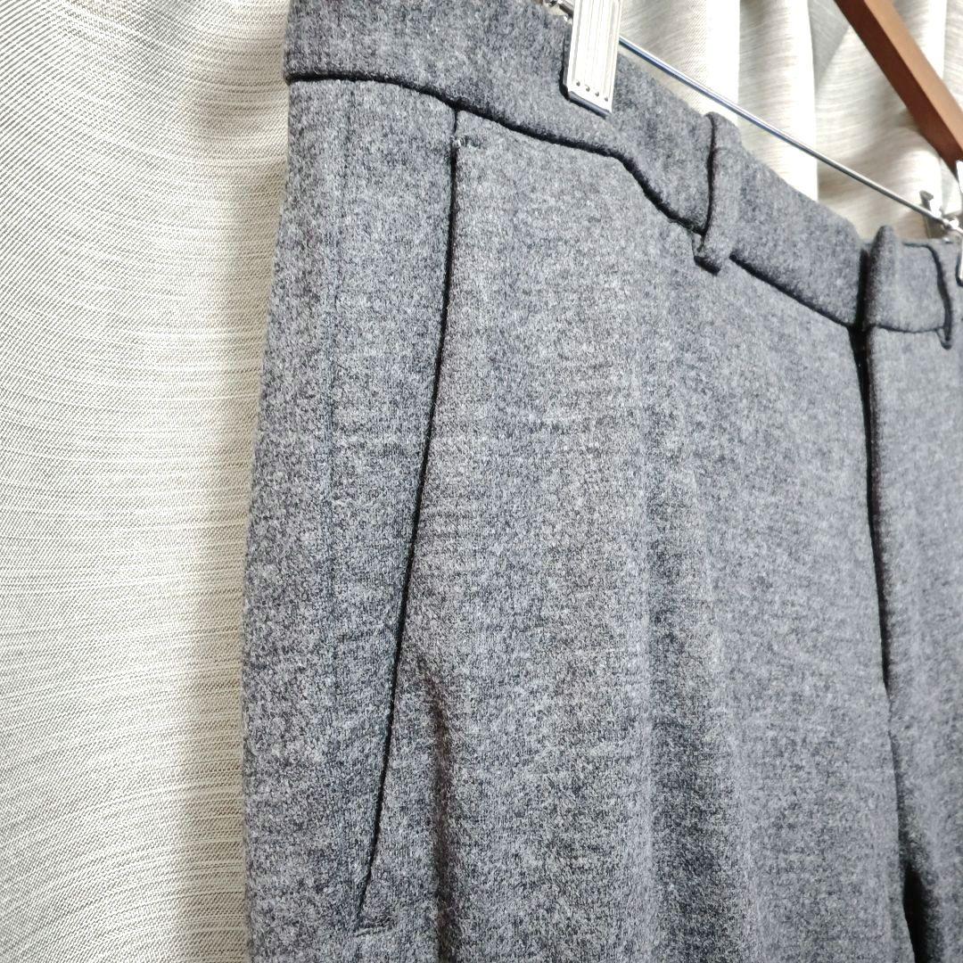 【通常：Theory】上質ウールジャージー スラックス「M：グレーメランジ」