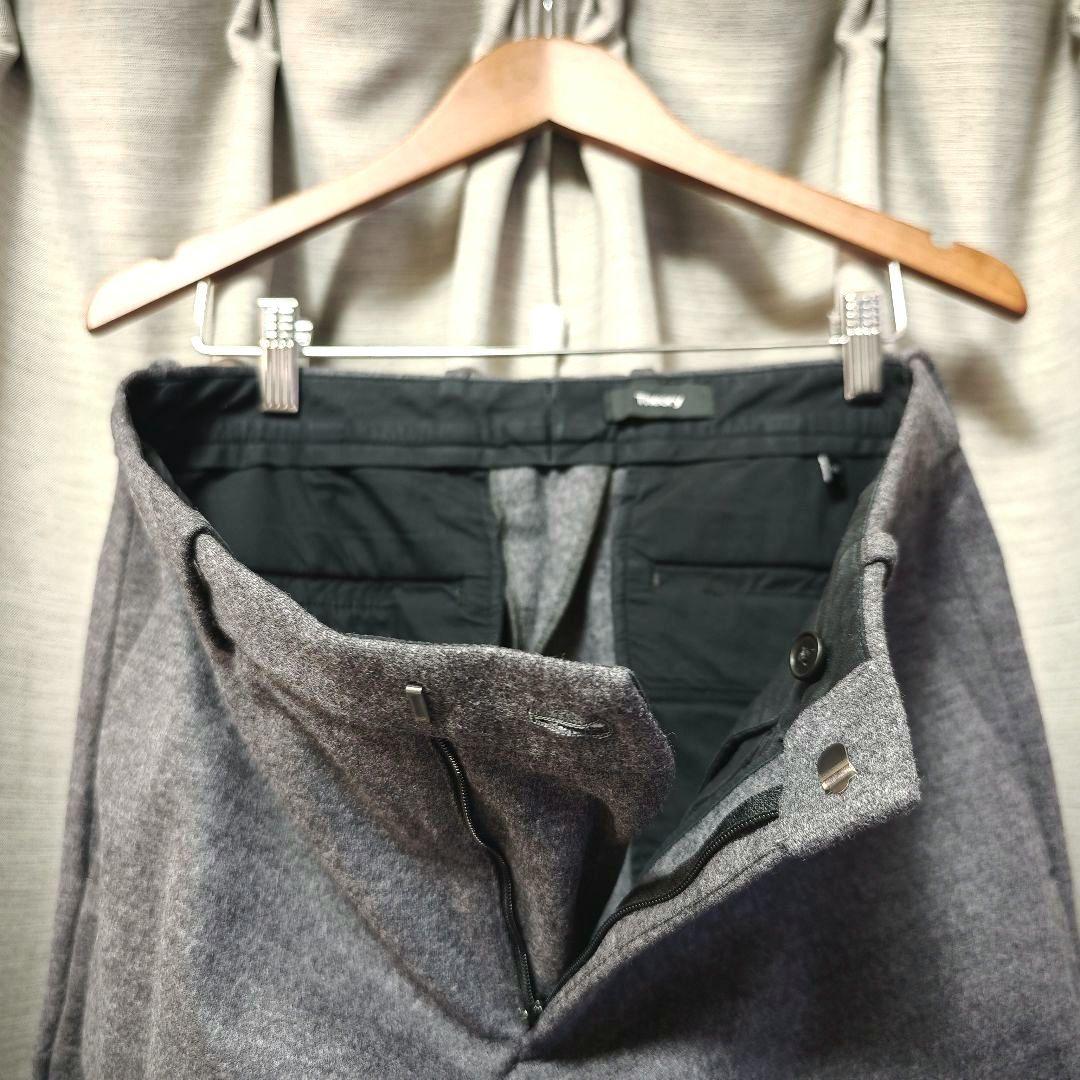 【通常：Theory】上質ウールジャージー スラックス「M：グレーメランジ」