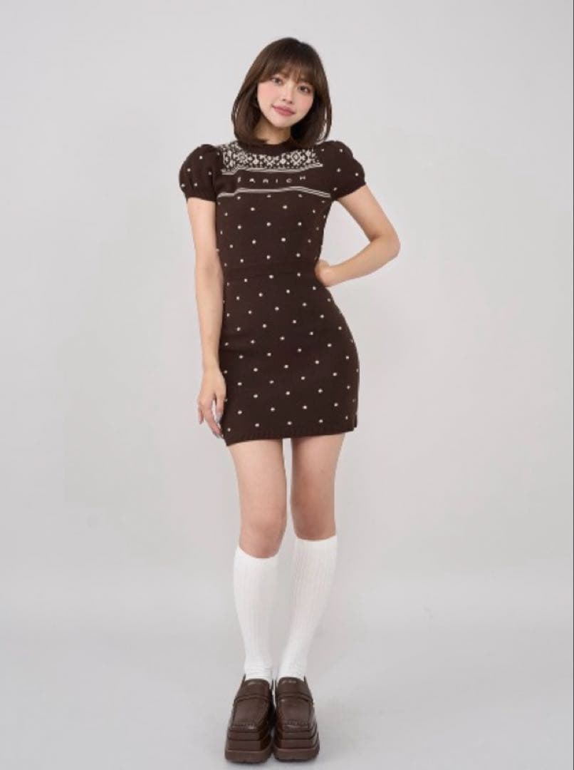 darich エナメルプラットフォームローファー　ブラウン　Sサイズ