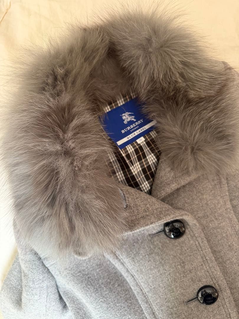 バーバリーブルーレーベルグレー コート