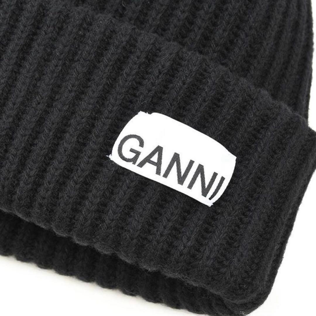 GANNI ブラック ニット帽