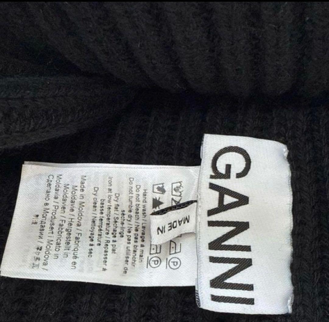 GANNI ブラック ニット帽