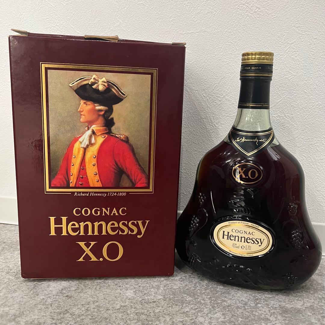 未開栓 Hennessy X.O. ヘネシー 金キャップ グリーンボトル 箱付き