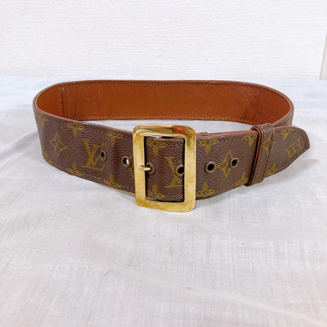 681 ルイヴィトン モノグラム　ベルト　レディース　ゴールド金具