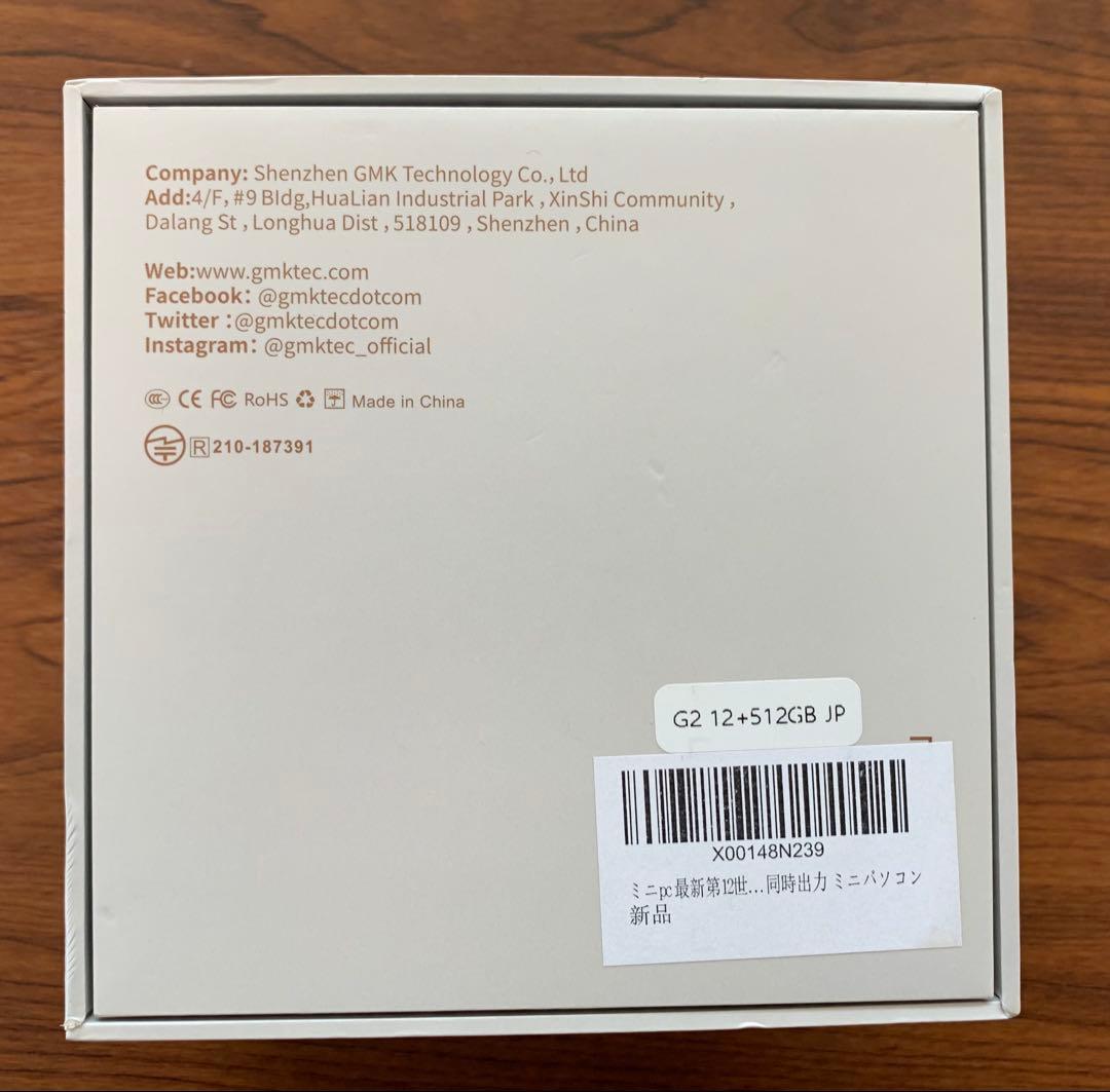 GMKtec ミニPC DDR5 USB 3.0 HDMI