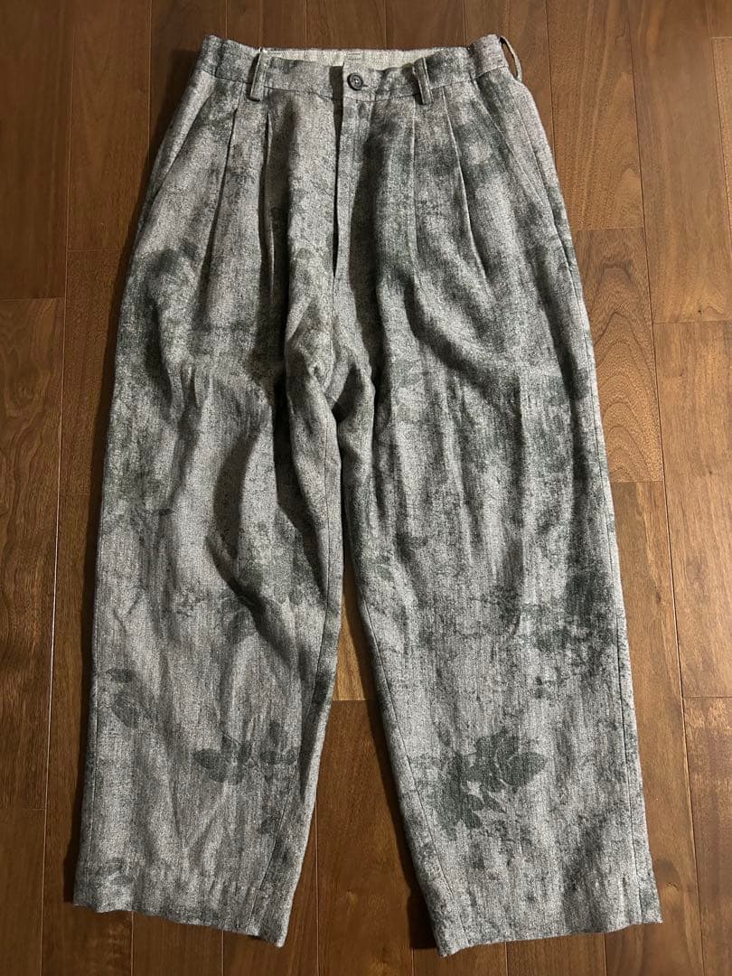 ZIGGY CHEN 24AW 花柄 プリーツパンツ 46