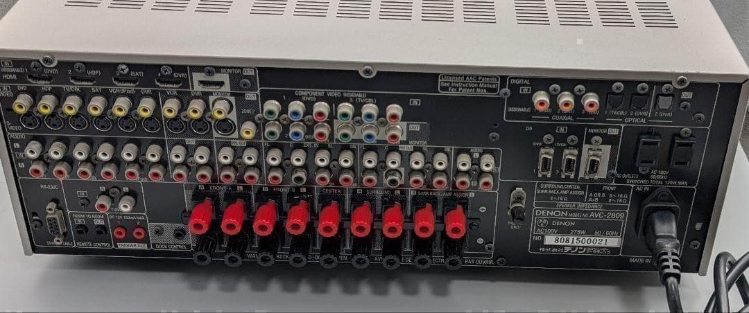 【名機】DENON デノン AVサラウンドアンプ AVC-2809