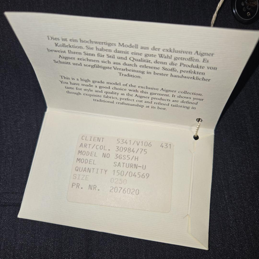 【新品タグ付き✨】AIGNER Zegna 生地 メンズスーツセットアップ 46