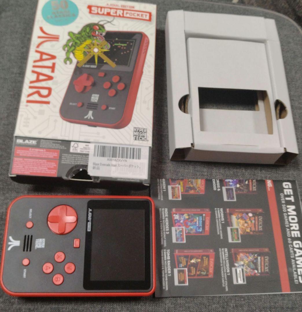 EVERCADE　Atari Super Pocket ポータブルゲーム機 赤