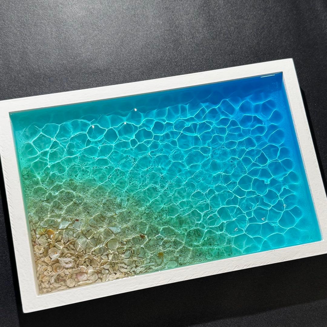 レジンアート オーシャンアート 沖縄 海 レジン インテリア 水紋 アートパネル