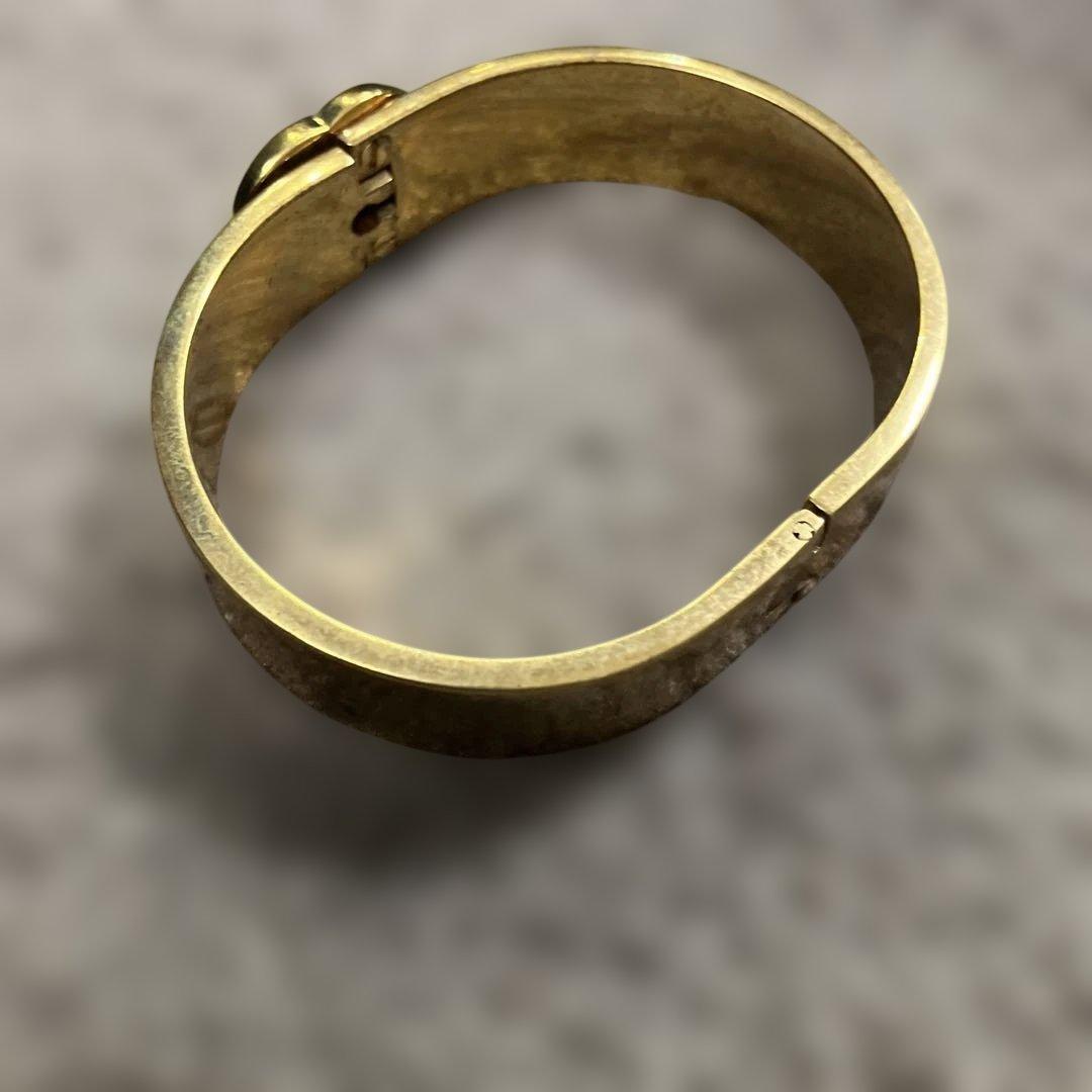 プ*い様 Chanel ゴールド バングル ローズモチーフ