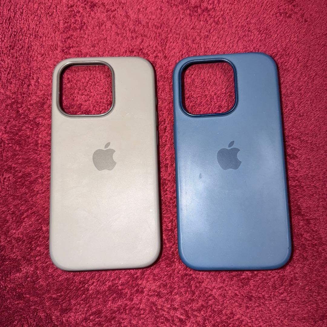 iPhone用ケース グレー ブルー 2色セット 15 pro