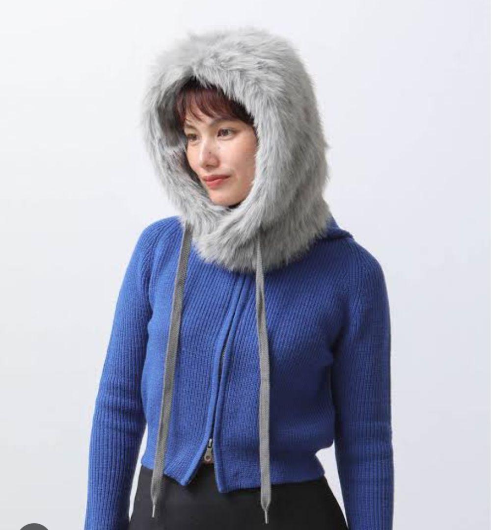 KIJIMA TAKAYUKI フーディキャップ　ファー付き帽子