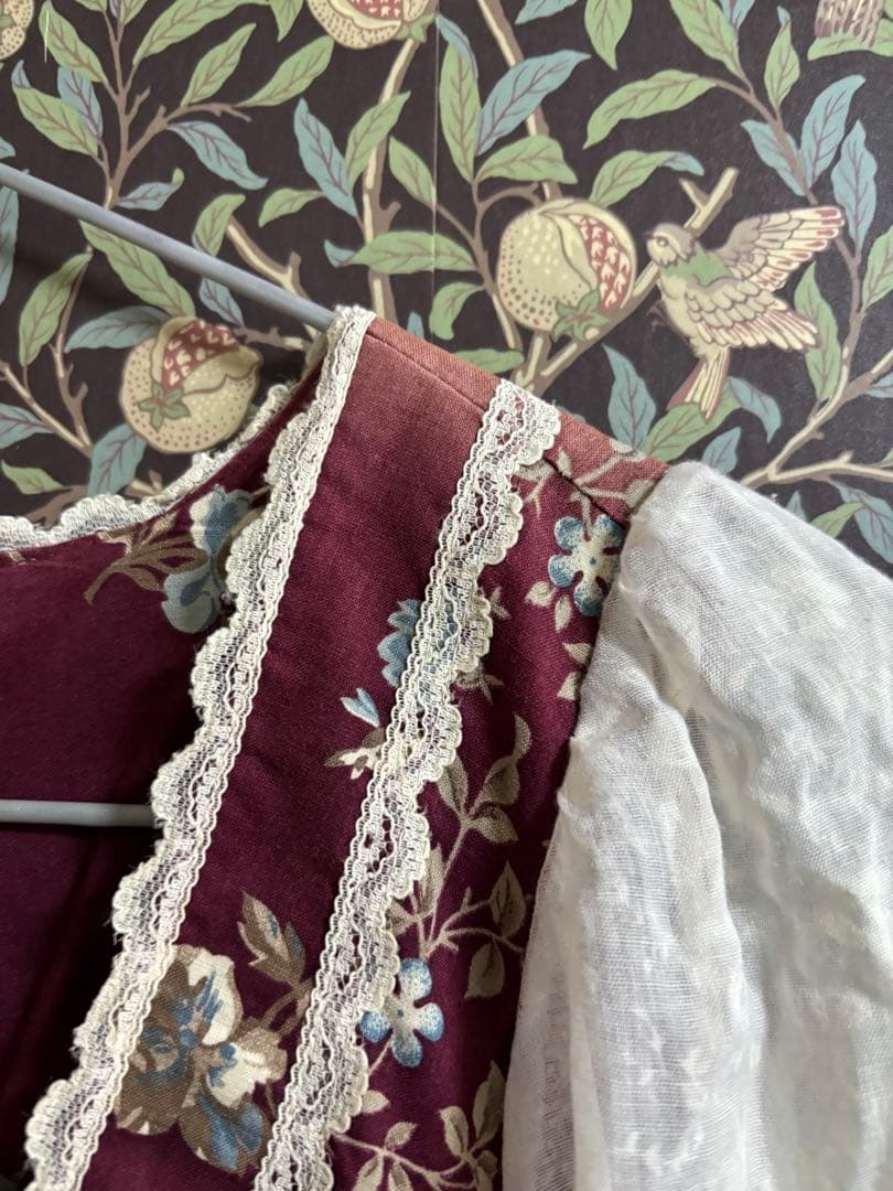 難ありリメイク推奨Gunne Sax 花柄 ヴィンテージ ワンピース