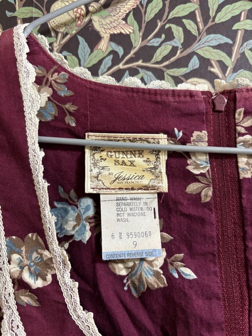 難ありリメイク推奨Gunne Sax 花柄 ヴィンテージ ワンピース