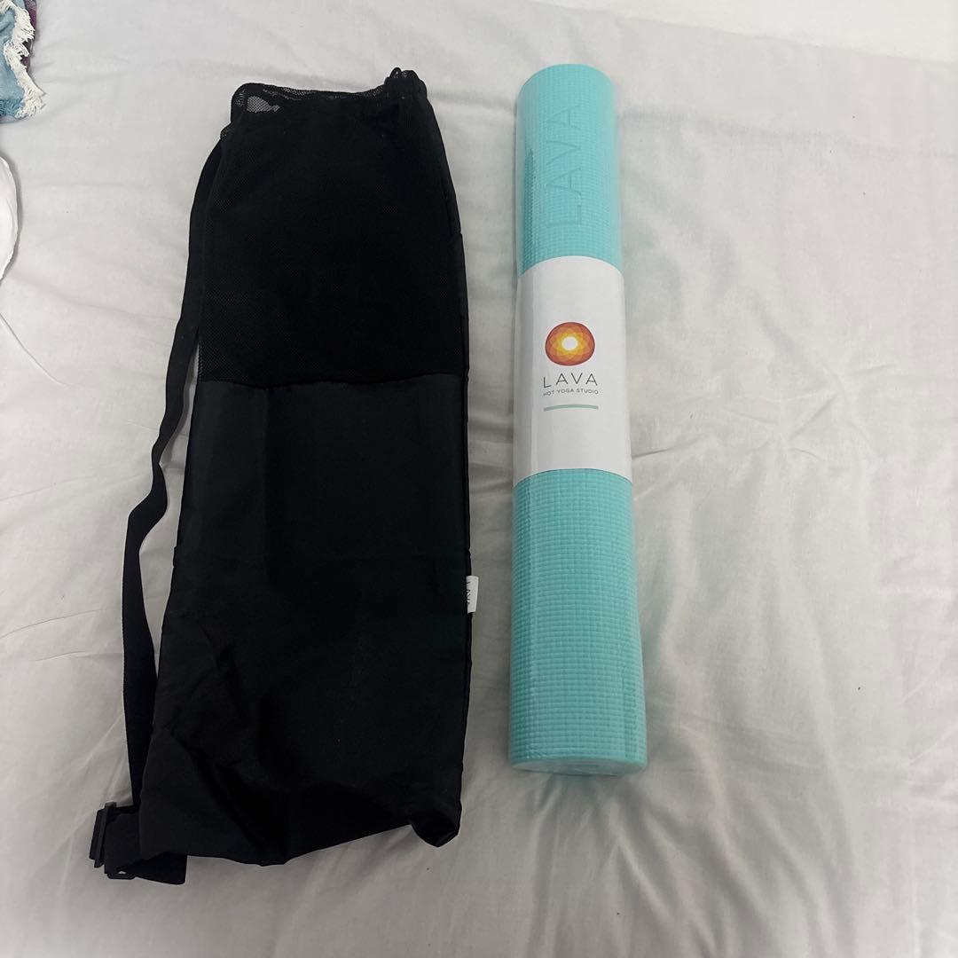 LAVA ヨガマット ミント色 マットケース付き