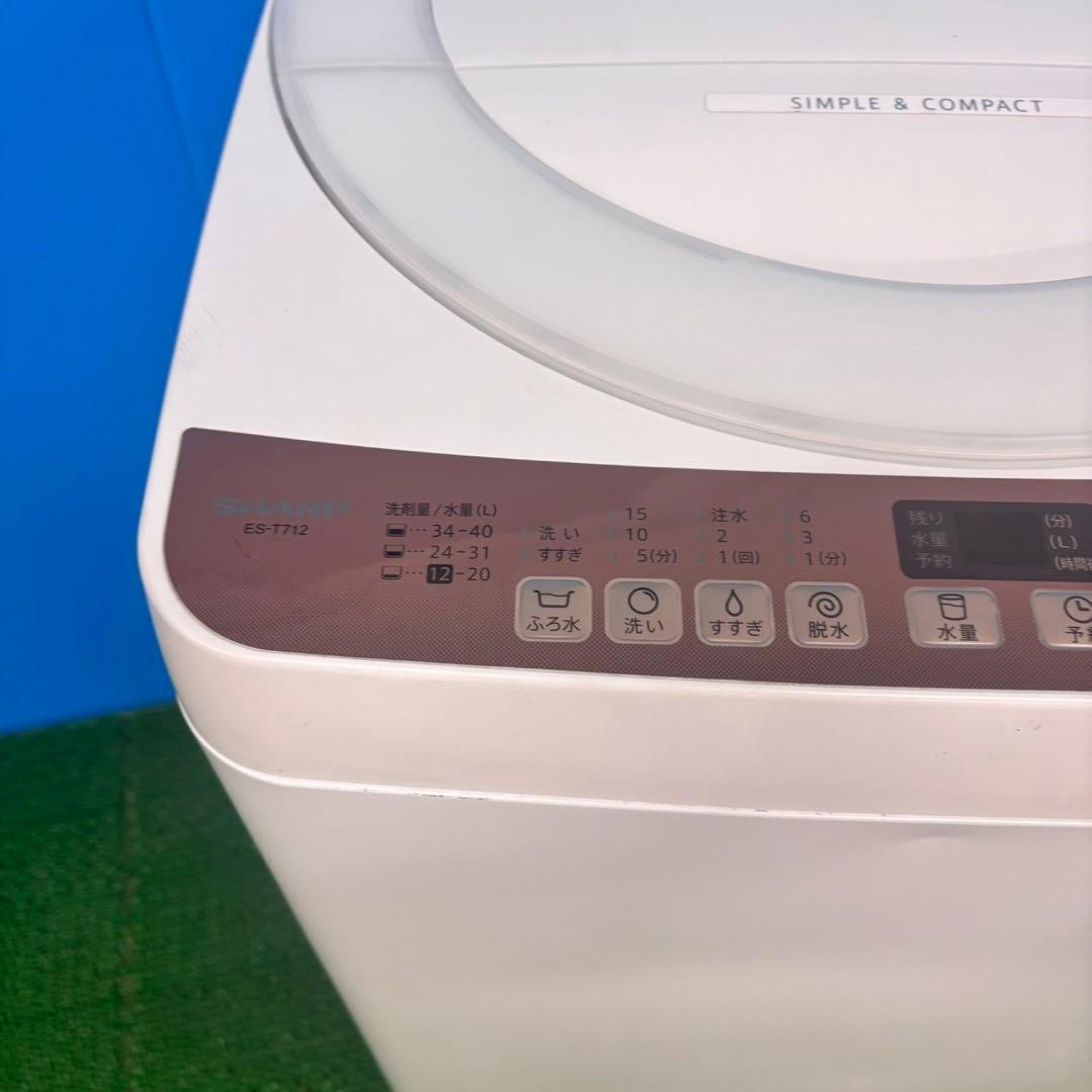 619 SHARP 大容量　洗濯機　7キロ　小型　一人暮らし　同棲使用可能