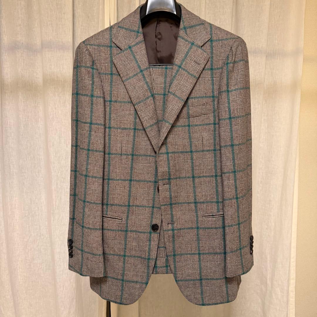 未使用 RING JACKET MEISTER グレンチェック スーツ 46