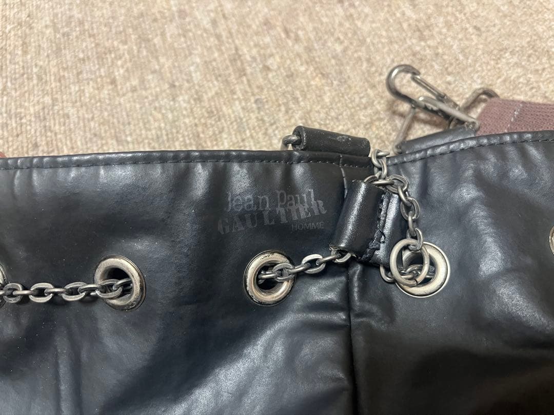 ジャンポールゴルチエ 巾着型 ボクサーバッグ　バケツ型 レザー