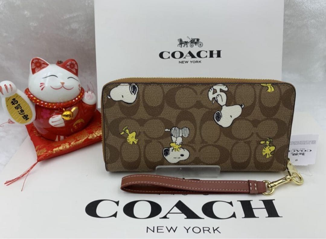 コーチ COACH 長財布 財布 シグネチャー スヌーピー ピーナッツ コラボ