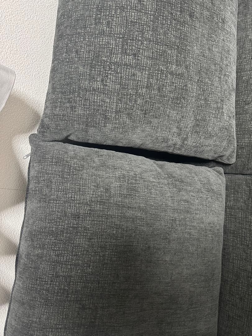 【保証期間内】ニトリ3人掛けセパレートソファ (LB04 GY) ①