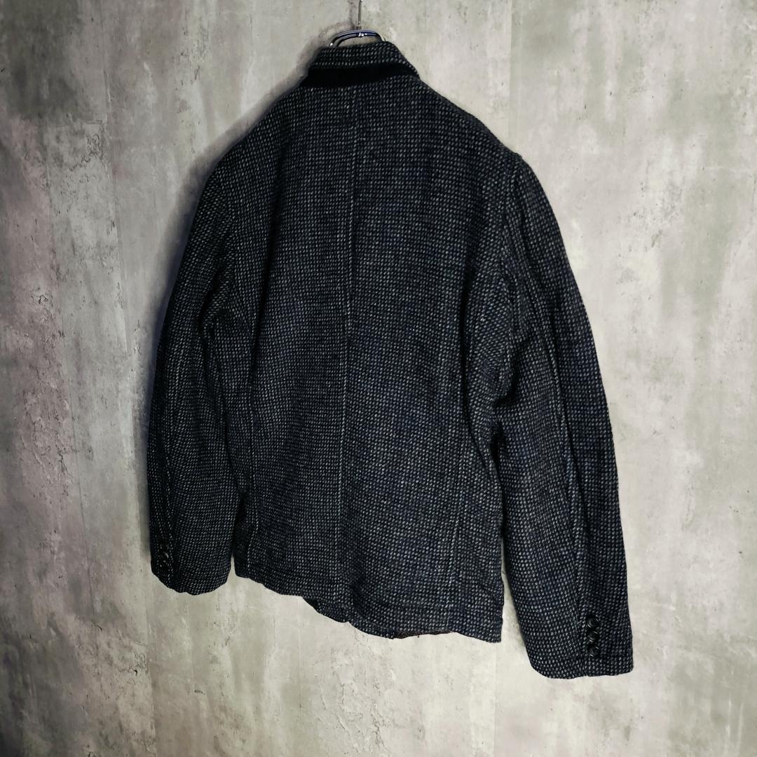 コムデギャルソンオム ハリスツイード パッチワーク テーラードジャケット マルチ