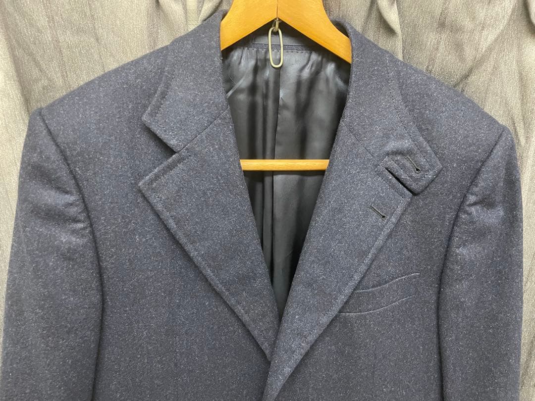 美品 DUNHILL ウールテーラードジャケット 3つボタン ネイビー ダンヒル