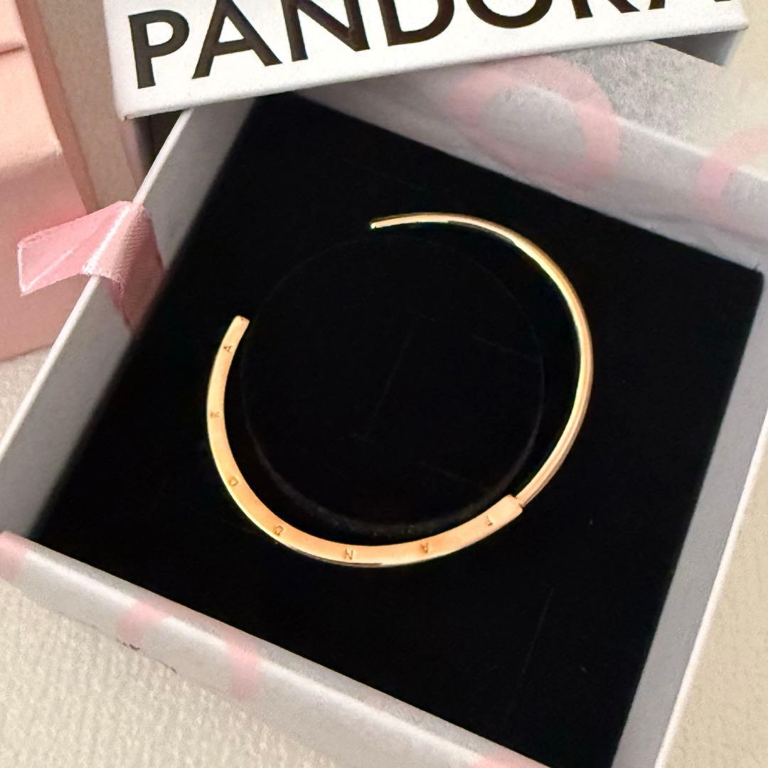 【早い者勝ち】 Pandora ピンクゴールド バングル